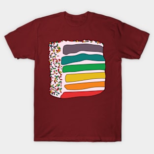 Rainbow Funfetti Cake by Courtney Graben T-Shirt